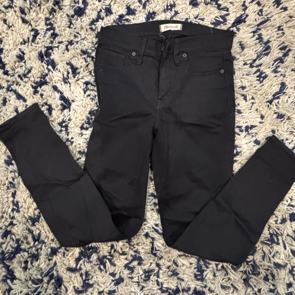 Women’s Madewell 9" High-Rise Skinny Jeans in True Black size 26